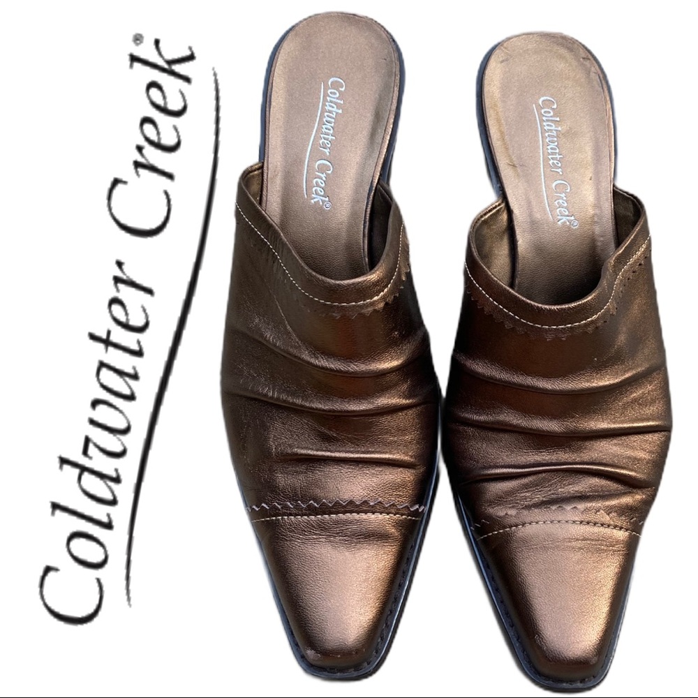 Coldwater Creek Leather Mules